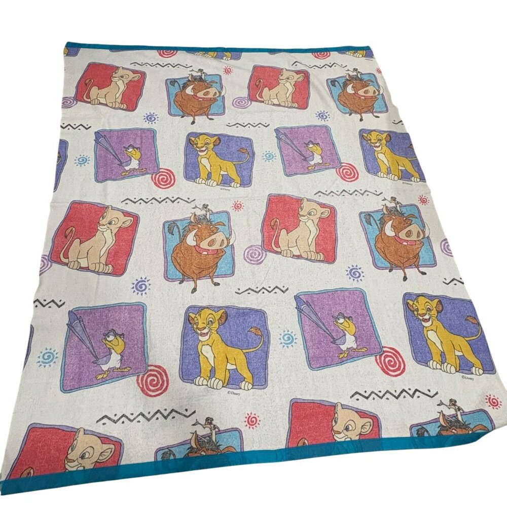 Lion King Twin Size Vintage Disney Blanket Fleece 88" x 71"